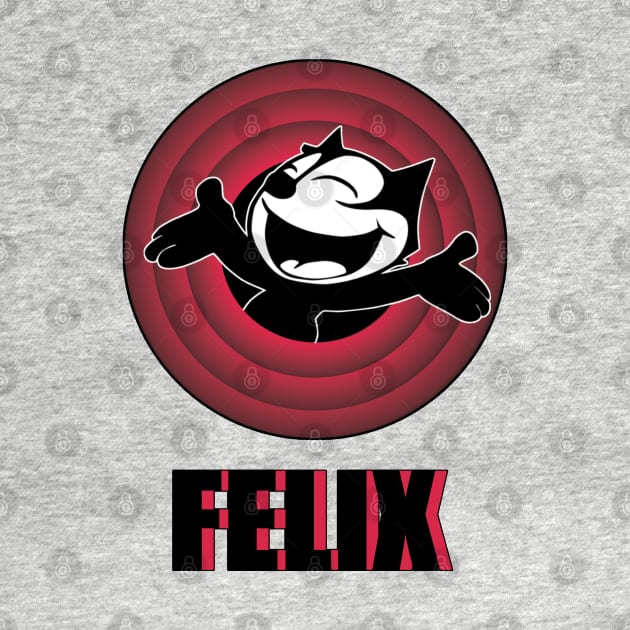 Felix the Cat Cartoon | Cat Arms Outstretched Red Vintage Retro by VogueTime